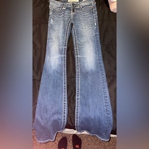 bke jeans, size 25, low rise flare
